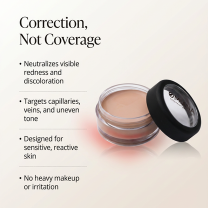 Omiana Natural Cosmetics Concealer Redness Concealer Cream - Without Mica, Titanium Dioxide, or Zinc Oxide