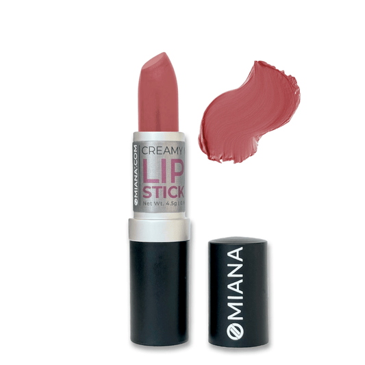 Omiana Natural Cosmetics Lipstick Velvet Rosewood Creamy Mineral Lipstick - Titanium Dioxide-Free + Mica-Free Options!